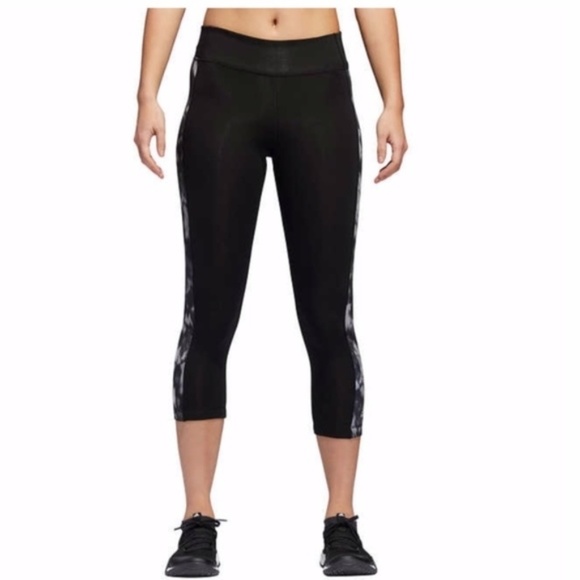 LAST ONE!! New Adidas Climalite Cropped Leggings Size Small - Picture 3 of 14